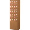 NKDM-0208D/RED 【バンド赤】脱衣場向貴重品ロッカー木目調(2列8段) 仁張工作所 78086858