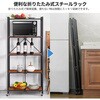 SISMWZWJ-5C キャスター付きスチールラック 5段 折りたたみ式 SIS 78086989