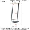 NK-231 棚付木目柄ハンガーラック 永井興産 78087646