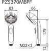 ZS370MBPFS-2 ワンストップ付ウルトラファインバブルシャワーセット KVK 78088197