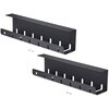 S2MB-DESK-CABLE-TRAY ケーブル配線トレー/デスク下ネジ固定式/金属製 ボックス型/長さ1.06m(53cmトレイ 2個)/ブラック/ケーブルオーガナイザー/汎用 電源タップ収納 コード整理 StarTech.com 78164111
