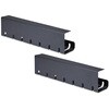 S2MB-DESK-CABLE-TRAY ケーブル配線トレー/デスク下ネジ固定式/金属製 ボックス型/長さ1.06m(53cmトレイ 2個)/ブラック/ケーブルオーガナイザー/汎用 電源タップ収納 コード整理 StarTech.com 78164111