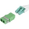 DUPLEXLCAPCNOF 光ケーブル中継コネクター/10個セット/LC-LC/OS2シングルモード/SC外形準拠/フランジレス/LC-APCデュプレックス/データセンター光ファイバー配線用カプラー StarTech.com 78164208