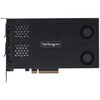 2M2-REMOVABLE-PCIE M.2 NVMe SSDモバイルラック/PCIe x8接続/デュアルベイ/ホットスワップ対応/PCIe分岐機能必須(Bifurcation対応)/産業用 高速転送対応 工具不要 着脱式ドライブベイ StarTech.com 78164461