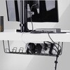 S1MB-DESK-CABLE-TRAY ケーブル配線トレー/デスク下ネジ固定式/金属製 メッシュバスケット型/長さ61.5cm/ブラック/ケーブルオーガナイザー/汎用 電源タップ収納 コード整理 StarTech.com 78164619