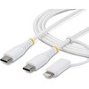 2M-U2-LNTC-CABLE USB-C充電ケーブル/2m/Lightningアダプター付き/30W 60W(3A)/Apple MFi対応/iPhone・iPad・Android対応/充電 データ転送対応 StarTech.com 78164689