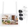 WTW-EG1372GWX + BT18650-2000 + WTW-E2319SFWX(3台) 防犯カメラ 無線式 7インチモニター一体型5GHz帯Wi-Fi対応 NVR 4chモデル とカメラ1～4台セット 塚本無線 78199820