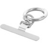 LN-SH07SV iPhone/スマートフォン対応 「STRAP SHEET」挟み込みシート リング付き360度回転ステンレスタイプ シルバー LEPLUS NEXT 78202446