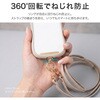 LN-SH07SV iPhone/スマートフォン対応 「STRAP SHEET」挟み込みシート リング付き360度回転ステンレスタイプ シルバー LEPLUS NEXT 78202446