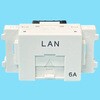 LWU-110-6A(PW) 埋込型LANコンセント(110方式) 八光電機製作所 78203146