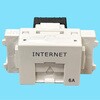 LWU-110-6A-NET(PW) 埋込型LANコンセント(110方式) 八光電機製作所 78203216