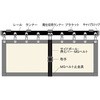 D40間仕切ポール【押えバータイプ】両開セット【ブラック】 岡田装飾金物