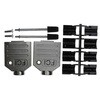 Amphenol ICC D-Sub バックシェエル 8655MH シリーズ 9 極 E， シルバー， 8655MH0901BLF AMPHENOL