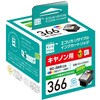 リサイクルインクキャノン対応BC-366対応3色一体型(染料) エコリカ