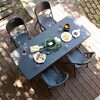 ウィッカー調 ダイニングテーブル&チェア(5点セット) YAMAZEN(山善)