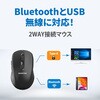 GJM-230WBT-6BK 抗菌高耐久Bluetooth&USBワイヤレスマウス 5ボタン Gigastone 79800467
