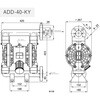 ADD-40-KY-TKT エア駆動式ダイアフラムポンプ PVDFモデル エイチツー 79803948