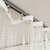 c-a50sun-360-500 高耐候 防炎糸入り透明ビニールカーテン 0.5mm厚 (上部のみハトメ加工あり、周囲折り返し加工) 上村産業(上村シート) 79808517