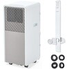 YEC-S23(W)+YCWP-22N スポットクーラー 工事不要 家庭用 ～9畳 (冷房/除湿/送風) 除湿量26L 風量2段階調節 切タイマー リモコン付き 排熱ダクト付き YAMAZEN(山善) 79829219