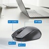 GJM-210BT-4BK 抗菌高耐久Bluetoothマウス 3ボタンDPI切替 Gigastone 79832308