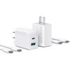 Anker Charger (20W， 2-port) with USB-C & USB-C ケーブル ホワイト Anker(アンカー)