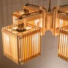 AP882 国産檜使用日本製シャンデリア  冊 saku 新洋電気 79872260