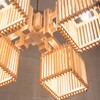 AP882 国産檜使用日本製シャンデリア  冊 saku 新洋電気 79872260