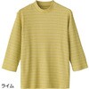 98148-11 98148 7分袖綿混ボーダーTシャツ ケアファッション 80098999