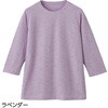 821719-23 821719 7分袖幾何柄ジャカードTシャツ ケアファッション 80098850