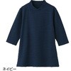 822221-02 822221 7分袖綿混タックジャカードTシャツ ケアファッション 80099656