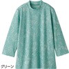 821236-21 821236 7分袖かすりジャカードTシャツ ケアファッション 80099367