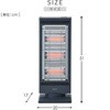 DS-SAK061(H) ヒーター ストーブ 電気ストーブ 障害物センサー搭載 コンパクト スリム 小型 左右首振り 200/400/600W YAMAZEN(山善) 80102770