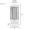 DBC-L123(MW) ヒーター 速暖カーボンヒーター & 遠赤外線シーズヒーター ツインヒートプラス 300W/750W/1200W 自動首振り YAMAZEN(山善) 80102815