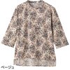 822233-01 822233 7分袖後ろ長め綿混Tシャツ ケアファッション 80155760