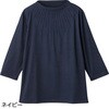 821240-61 821240 7分袖衿元ピンタックTシャツ ケアファッション 80156801