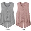 821707-01 821707 ニット花モチーフベスト ケアファッション 80157257