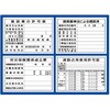 フラットパネルミニ法定表示板(ブルーベース) 4点2列タイプ つくし工房