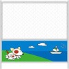 メッキデザインフェンスⅡ 犬・ヨット グリーンクロス