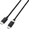MPA-CCECMW15BK USB-C to USB-C ケーブル 片側磁石 固定 PD 60W メッシュ エレコム 80782960