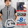 MESH-BR-1203-12 【12Vフルセット/胸スイッチ式/裏シルバーチタン加工/ハーネス対応】 空調ベスト(R) ブレイン 80783276