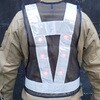 No.732 フラッシュ安全ベスト 紺×銀 LED赤 ACE GLOVE(エースグローブ) 80798701