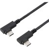U2C-CLLY20NBK USB Type-C ケーブル 両端L字 やわらか 60W PD USB2.0 480Mbps エレコム 80802009