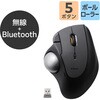 M-IT10MRSABK トラックボールマウス 静音 Bluetooth/無線2.4GHz 両対応 ボールローラー 親指操作 5ボタン IST PLUS エレコム 80802027