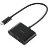 DST-030BPBK USB-C ハブ ドッキングステーション 3in1 HDMI 4K 60Hz PD 最大100W入力 USB-A USB3.2 コンパクト エレコム 80802045