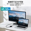 DST-030BPBK USB-C ハブ ドッキングステーション 3in1 HDMI 4K 60Hz PD 最大100W入力 USB-A USB3.2 コンパクト エレコム 80802045