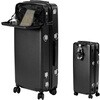 LBB-800-BK BIBILAB スリムスーツケース ブラック キャスターストッパー機能付 BIBILAB 80819448