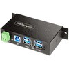 USBハブ/マネージドUSB/USB 3.2 Gen 1 Type-A(5Gbps)/産業用 メタル筐体/ESDレベル4保護機能/DINレール 壁面設置対応/高耐久 工業用 業務用 USB 3.0 3.1拡張ハブ StarTech.com