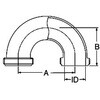 18BND-2M SUS316L 両ネジ180°ベンド 大阪サニタリー 80892957