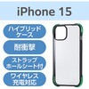 PM-A23AHVAIRBK2 iPhone 15 �P�[�X �n�C�u���b�h �Ռ��z�� �y�� �J��������ی� ���C�����X�[�d�� �X�g���b�v�z�[���V�[�g�t �G���R�� 80949769