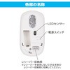 PC-SMWBS3MB08-W 無線光学式静音マウス Mサイズ Blue LED オーム電機 80967839